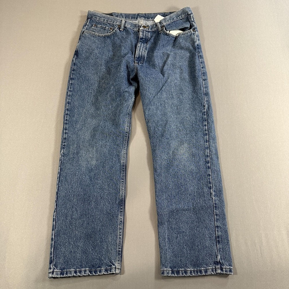 Wrangler Jeans Mens 38x30 Medium Wash Blue Regular Fit Straight Leg‎ Denim Pants